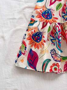 Vestido de vacaciones sin mangas con tirantes tipo espagueti, escote en V, estilo en línea A con huecos y espalda descubierta, 25 estilos - Multicolor - Ver 6