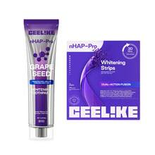 [CEELIKE] 紫色美白牙貼附含口部撐開器 - 7/21次療程 - 含奈米羥基磷灰石保護牙釉質 - 無過氧化物配方 - 14貼+葡萄籽 - 查看 12