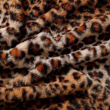 1pc Leopard Print Faux Fur Blanket, Cozy Double-Layer Plush Throw Blanket For Home, Ins Style, Suitable For Living Room, Bedroom, Sofa Decor, Great Gift For Family - Two-tone Leopard Print - View 5