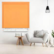 KIWI Tenda a rullo traslucida su misura di colore arancione, disponibile nelle misure da 60 a 180 cm di larghezza e da 175 a 250 cm di altezza, facile da installare grazie al tubo da 28 mm. - Arancione - Visualizzare 3