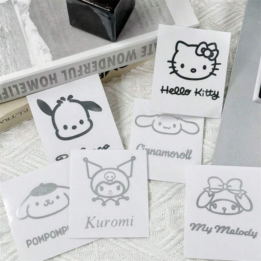 Bộ 3/10 miếng dán kim loại hologram Sanrio: Hình dán nhân vật ngôi sao dễ thương - Hình dán trang trí chống thấm nước tự làm cho điện thoại, máy tính xách tay, sổ tay, bình nước, sổ kế hoạch, văn phòng phẩm; Món quà hoàn hảo cho các dịp lễ và sinh nhật. - Nhiều màu - Xem 1