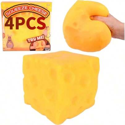 Yellow Squishy Cheese Block, Moldable Slow Rebound Squeeze Fidget Toy, Soft Elastic Tactile Sensory Decompression Gadget, Realistic Food-Themed Fake Food Hand Kneading Stress Relief Ornament, Portable Relaxation Desk Decor For Home, Office & Classroom, Novelty Gag Gift For Birthday, Holiday & Party Favors, Anti-Anxiety Calming Squishy Play Toy For Kids, Teens, Boys, Girls And Adults Daily Leisure, Emotional Release & Sensory Stress Relief Accessory