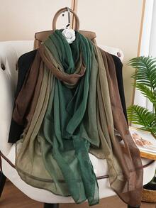 1pc 80*180CM New Fashion Printed Scarf, Versatile Shawl Wrap For Women, Luxury Outdoor Travel Neck Warmer - Multicolor - View 3