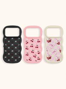 Bộ 3 ốp lưng điện thoại kiểu Coquette màu hồng trắng kẻ caro, in hoa anh đào và nơ, viền lượn sóng, làm bằng chất liệu TPU mềm, chống sốc, tương thích với iPhone 15/14/13/12/17 Pro Max & Galaxy S25 Ultra, thiết kế dễ thương nữ tính, phù hợp sử dụng hàng ngày hoặc làm quà tặng, dịp Lễ Tình nhân/Ngày của Mẹ/Sinh nhật/Bạn thân - Nhiều màu - Xem 45