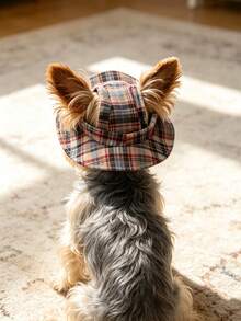 Polyester Sun Hat With Cute Ear Decoration, Anti-Fall Adjustable, Sun Protection, Suitable For Small Pet Dogs For Spring, Autumn, Winter Outdoor Wear - Multicolor - View 2