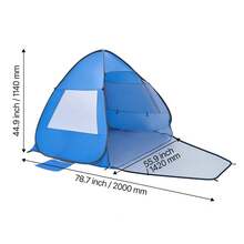 Beach Tent Sun Shelter For 2 Person, UPF 50+ Protection, Portable Sun Shade Canopy With Carrying Bag & Sand Pockets, Lightweight And Easy Setup Beach Umbrella For Camping Fishing Outdoor Picnic - for 2 Person, Sand Pockets - 查看 10