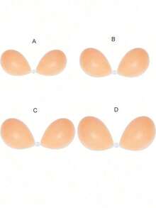 Ladies' Waterproof Thickened Silicone Breast Petals Small Breast Lift Up & Push In, Special Wedding Photography - Apricot - View 7