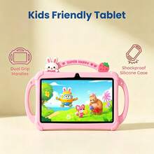 Kids Tablet 7 Inch Android 13/ Unisoc 7731E 4-Core/2GB RAM + 32GB ROM/ 802.11b WIFI 2.4G/1280x600px IPS Resolution Screen / Dual Camera 0.3MP+2.0MP/Parent Control/Pre-Installed APPs/Learning Educational Tablet With Case - 藍色 - 查看 7