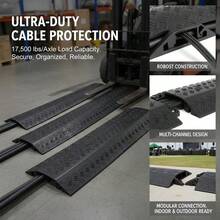 [Free Shipping] Cable Hose Protector Ramp 39x5.1x0.78 Inches For Home Office Warehouse, 17500 Lbs Axle Load Capacity Heavy Duty Floor Cord Management Channel 3 Pack-XY312111 - Multicolor - View 2
