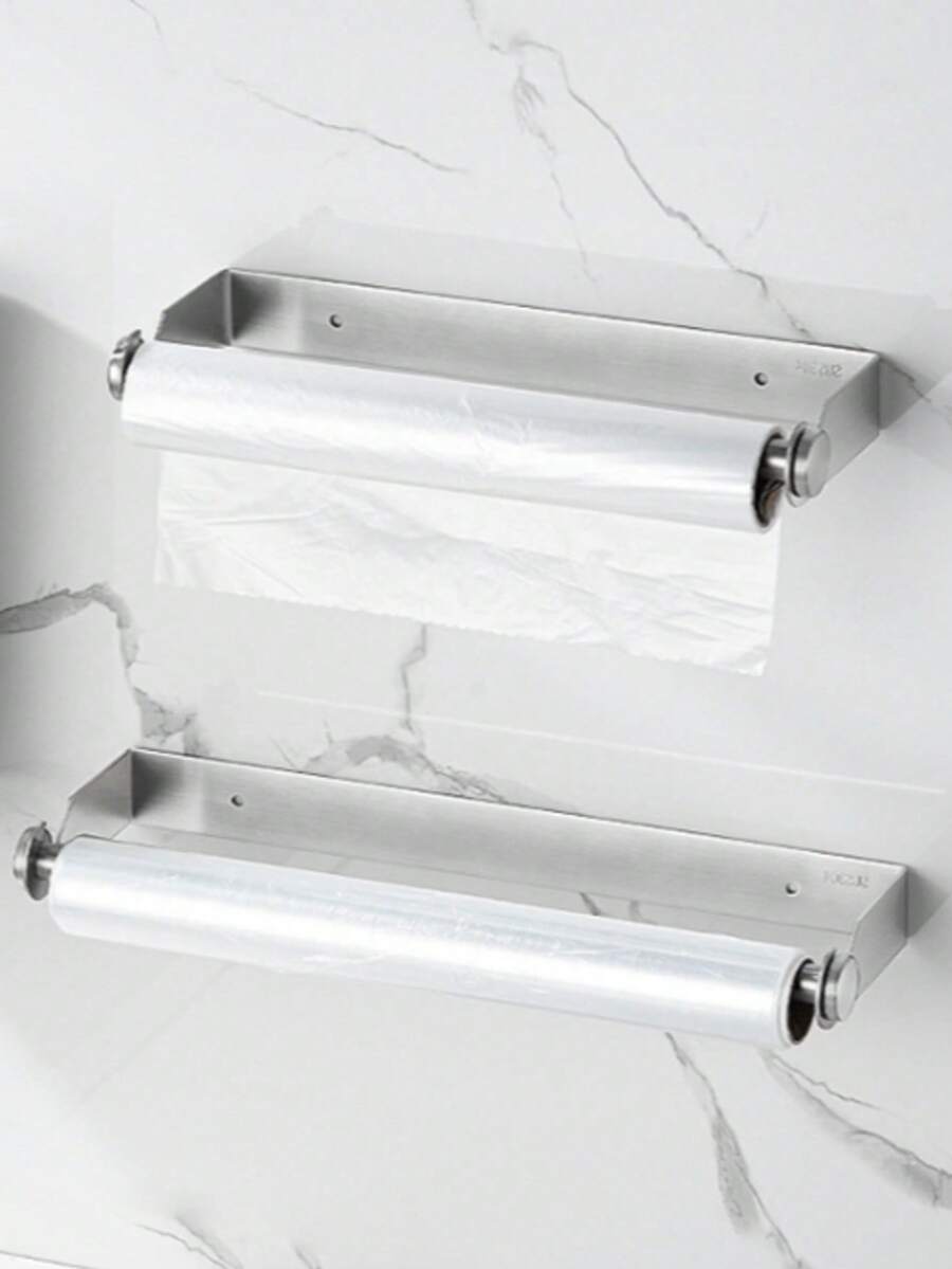 1 Giá đỡ khăn giấy nhà bếp bằng thép không gỉ SUS304, giá treo khăn giấy gắn tường, bề mặt mờ chống gỉ, không cần khoan hay bắt vít, thích hợp cho nhà bếp và phòng tắm. - nhiều màu - Xem 1