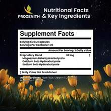 Prozenith Advanced BHB Formula Dietary Supplement| 100% Natural Ketosis Support Formula| 2 Capsules Per Day Serving| Supports Healthy Ketosis, Metabolism & Sustained Energy For Keto Diet| Non-GMO Gluten Free| For Men & Women - mặc định - Xem 5
