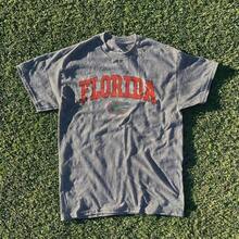 Free Shipping On 2026 Summer New Arrivals Short-Sleeved Graphic Tops, Retro Florida State University Alligator White T-Shirt, Retro Cotton T-Shirt. - 灰色 - 查看 12