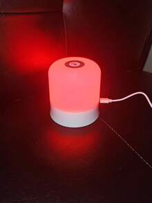 1 pieza Luz nocturna de 7 colores, lámpara de mesita de noche con alimentación USB y control táctil, adecuada para dormitorio, guardería, oficina, sala de juegos, para adultos y niños - Multicolor - Ver 4
