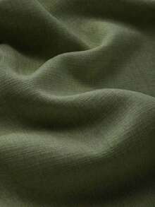 Vestido elegante de media longitud con cuello en V con volantes y ajustado para vacaciones para mujer de talla estándar - Verde Oscuro - Ver 5