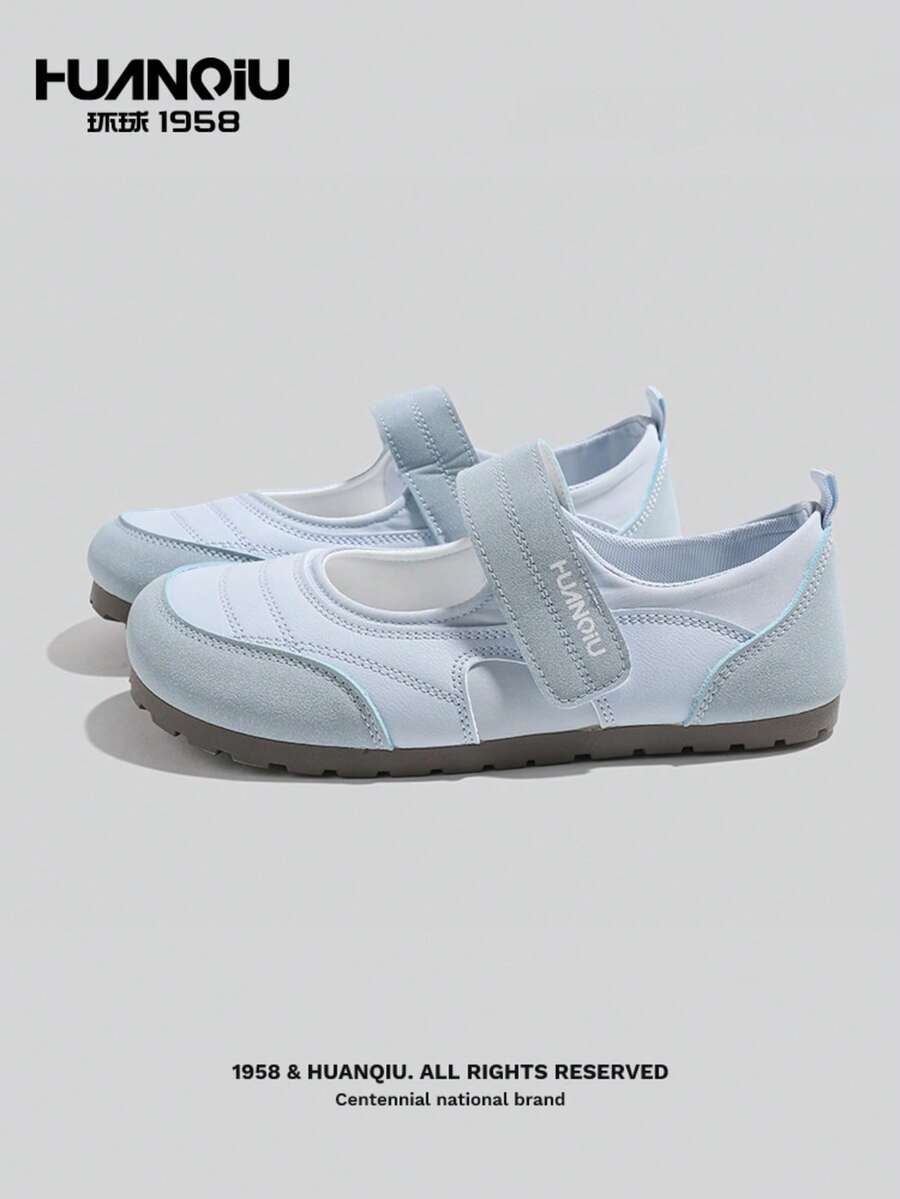 Women's Mary Jane Shoes, Summer Breathable Flat Sandals, Soft Bottom Casual Shoes - Blue - View 1