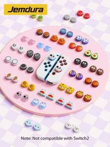 2 buah Tutup Joystick Konsol Game Kartun Lucu, Kompatibel dengan Switch NS Versi Baterai Ekstensi, Switch OLED/Switch Lite, Tutup Silikon untuk Kontroler Joycon, Hadiah Terbaik yang Kompatibel dengan Pemain Switch, Hadiah 2026 untuk Anak-anak / Hadiah untuk Keluarga / Akhir Tahun - MultiWarna - View 2