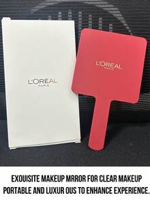 L’Oreal Paris Paris L'Oreal 紅色手持鏡 9*16cm，正方形，清晰舒適，輕巧耐用，防摔防刮，易於清潔，適合個人使用與送禮 - 彩色 - 查看 3