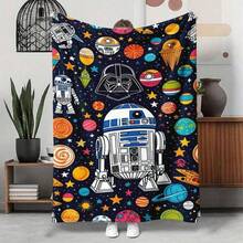 1PC S-Tar Wars Flannel Throw Blanket 50"X60" - Printed With Cream Beige Background, Ink Wash Style Mandalorian Portrait (Helmet & Armor), Red Black Brush Strokes, Vintage Dark Aesthetic, Tapestry Wall Hanging, Sci-Fi Movie Gift, Room Decor For Bedroom Or Dorm -280gsm,Blankets Soft Blankets, Tropicoqueta,,Mother's Day Gift,Graduation Gifts,Room Deocr,Home Decor,Camping Essentials,4th Of July,Bedroom Deccor,Graduation Gifts 2026,Western Decor,Halloween,Mexico - 彩色 - 查看 8