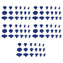 90 Pcs Puller Tabs Paintless Dent Repair Tabs Glue Pulling Tabs Kit For Small Dent - Multicolor - Ver 3