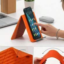 Giá đỡ điện thoại để bàn bằng silicon dẻo, có thể gập lại, giá đỡ máy tính bảng/laptop kiểu dáng sáng tạo, phụ kiện du lịch. - Nhiều màu - Xem 1