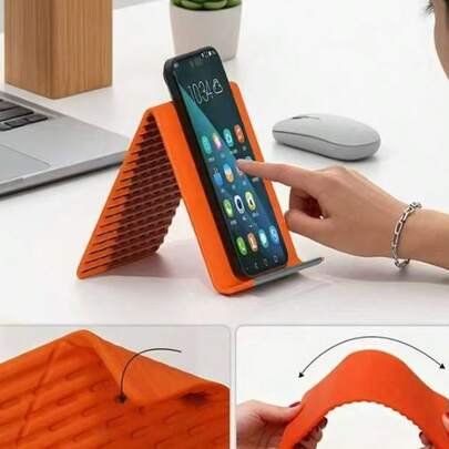 Silicone Flexible Foldable Desk Phone Holder, Creative Slouchy Tablet Laptop Stand, Travel Accessories