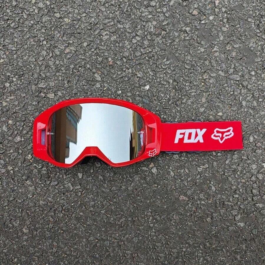 1PC In-Stock Off-Road Motorcycle Goggles, Protective Eyewear, Motorcycle Ski Goggles, Outdoor Riding Glasses - Khung màu trắng và xám với viền bạc. - Xem 1