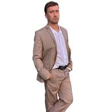 Men's Suit In Polyviscose PV For Weddings - Sand - View 3