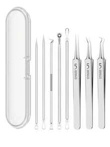Ultra-Fine Black Head Remover Needle, Stainless Steel Pointed Tweezers Suitable For Acne, Blemishes, Blackheads, Pimple Squeezing, Professional Facial Cleaning Tool, Travel Essential, Cleaning Supplies, Home Goods, Bathroom Accessories - / - View 13