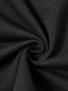 Talla Grande - Camiseta Ligera para Mujer - Cuello Redondo Casual, Manga Corta, Estampada con Diseños Divertidos, Hecha de Tela Cómoda de Elasticidad Media, Adecuada para Primavera, Verano y Otoño, un Regalo Ideal para Mujeres - Negro - Ver 3