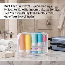 Travel Essentials 17-Piece Silicone Travel Bottles Set, Leakproof Empty Refillable Spray Bottles And Squeeze Bottles For Toiletries, Travel Size Containers For Cosmetics, Shampoo, Conditioner, Soap, Lotion, Liquid, Must-Have Travel Essentials For Women, Complete Travel Kit With Portable Storage Bag, Perfume Travel Refillable Atomizer And Small Spray Bottle Keychain, Ideal Travel Toiletries Organization Solution, Refillable Perfume Bottle For Daily Use, Travel Size Toiletries For Airplane And Cruise Essentials, Beach Vacation Essentials And Easter Gifts For Women, TSA-Friendly Travel Containers For Carry-On Luggage, Versatile Travel Accessories For Weekend Getaways And Business Trips, Lightweight Compact Design For Easy Packing, Perfect Travel Essentials For Cruise, Camping, And Holiday Travel - 彩色 - 查看 2