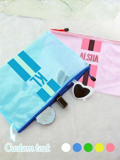 Customized Waterproof Swimming Pool Bag, Name Shadow Customized Color Swimming Pool Bag, Large Personalized Name Shadow Beach Bag, Bridesmaid Wedding Bag, Personalized Swimming Pool Bag, Waterproof Bag, Customized Bachelorette Party Sunscreen Bag, Camping Bag, Swimming Pool Bag
