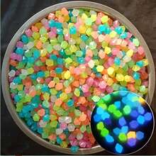 200 piezas/bolsa, Piedras de resina luminosas de colores de 0,39 pulgadas, adecuadas para la decoración de acuarios, jardinería, paisajismo, festivales, graduaciones y bodas - Multicolor - Ver 12