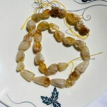 1件(30-40顆)天然寶石滾石水晶手鍊 透明石英不對稱彈力珠塊石英手鍊手鐲水晶手環 DIY用 - 彩色 - 查看 28