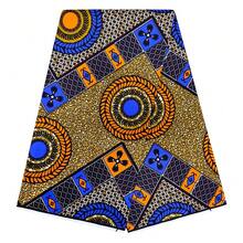African Wax Print Fabric, Nigerian Traditional Ankara‑Style Fabric, Circular Floral Geometric Pattern Cloth, Soft Breathable Printed Textile For Women Dresses Headwrap Skirt Party Outfit DIY Sewing & Handcraft Projects - Batik Fabric - View 1