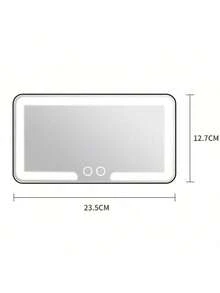 Reletech Fccemc Super Thin LED Car Vanity Mirror, High Definition Makeup Mirror, Sun Visor Mounted Makeup Mirror With USB Charging, Dimmable Touch Screen, For Ladies - A - View 9