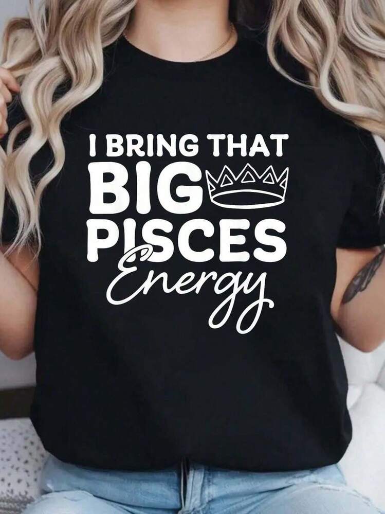 Highly Recommended: Unisex 100% Cotton T-Shirt - Zodiac Sign T-Shirt - Breathable And Comfortable Round Neck T-Shirt For Women 230g - Easy To Match. - 黑色 - 查看 6