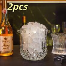 1 xô đá acrylic đa năng, trong suốt dùng để đựng nước ép và nước ngọt, bình đựng đồ uống trong suốt cho các bữa tiệc, nhà hàng. - Trong sáng - Xem 14