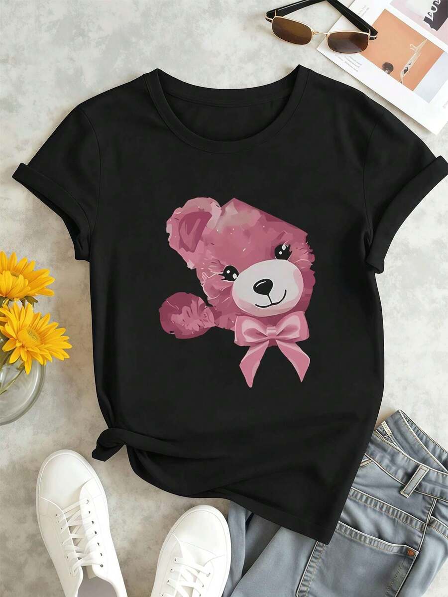 Women T-Shirts - Black - View 1