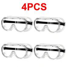Safety Goggles Protective Anti-Fog Vent Glasses Eye Protection Lab Work PPE Wear - Clear - View 12
