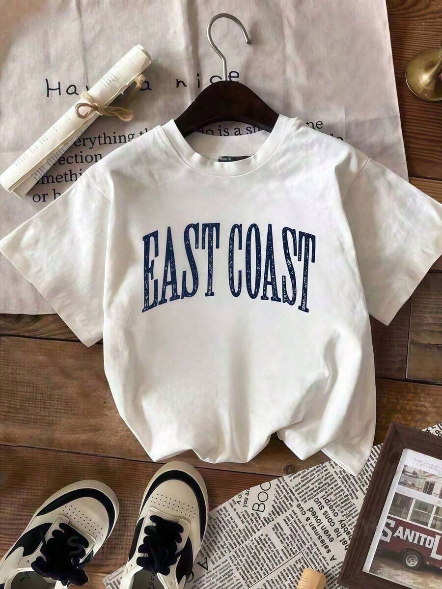 Camiseta con estampado gráfico sencillo y moderno, ropa casual de verano para mujer, camisetas de talla grande, adecuada como regalo. playera de mujer. blusas>elegantes. boho chic,Top de mujer suave, transpirable y cómodo, ideal para primavera, verano y otoño, perfecto para vacaciones, viajes y uso diario. Adecuado como regalo. playera de mujer. blusas>elegantes. boho chic,Top de mujer suave, transpirable y cómodo, ideal para primavera, verano y otoño, perfecto para vacaciones, viajes y uso diario. - Blanco - Ver 1
