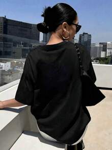 Women T-Shirts - Black - View 2