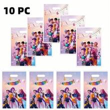20pcs Girls Group Theme Birthday Party Disposable PE Gift Bags, Suitable For K-Pop Fan Party Decor, Random Styles - Multicolor - View 10
