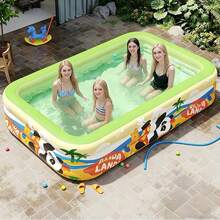 Piscina inflable grande de 83 pulgadas con tema de panda, material de PVC grueso plegable y portátil, fácil de instalar, adecuada para camping al aire libre, actividades de jardinería, reuniones familiares, producto esencial para adultos en la playa - Serie Vitalidad - Ver 8