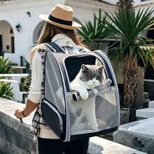 15lbs Capacity Cat Backpack, Large Pet Carrier Backpack Suitable For Medium/Small Dogs, Cats, Rabbits, Breathable Mesh Outdoor Travel Backpack For Hiking, Walking - Multicolor - View 9