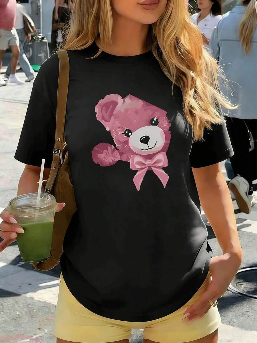 Women T-Shirts - Black - View 1