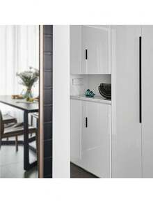 Maniglia per mobile montata sul bordo, di design moderno e minimalista, in lega di alluminio, adatta per accessori hardware di cucina, armadi e cassetti - Multicolore - Visualizzare 7