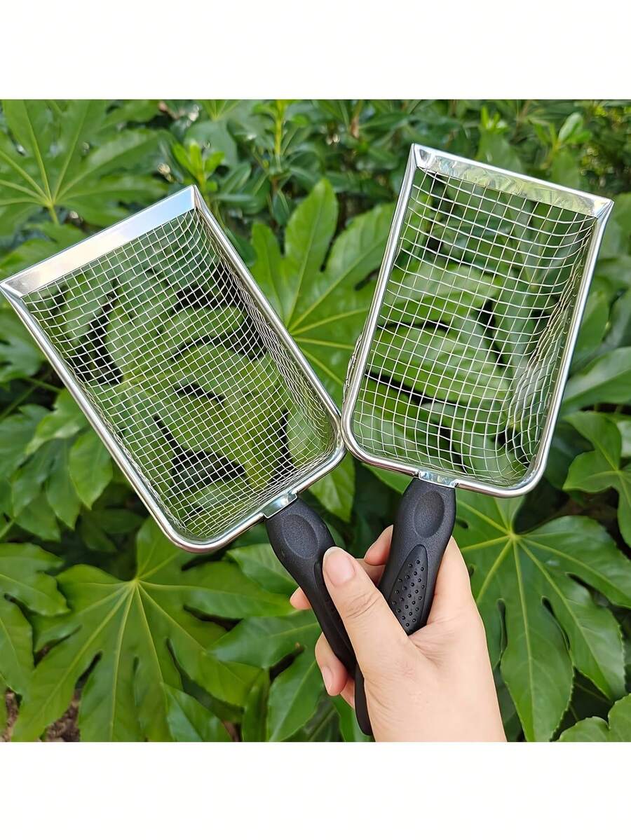 1 buah Ayakan Tanah Kebun - Ayakan Pasir, Tanah, dan Pupuk Kebun dengan Pegangan - Tersedia dalam 2 Ukuran Mesh (2,8 mm dan 5 mm) - Cocok untuk Pasir, Batu, Tanah, dan Kompos - Sempurna untuk Penggunaan Berkebun