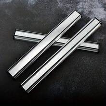 1 pieza Soporte magnético para cuchillos montado en la pared, estante de metal para cuchillos de cocina, instalación con taladro, imán fuerte, ahorra espacio, fácil de acceder y limpiar, perfecto para la cocina y áreas de comedor - Multicolor - Ver 7