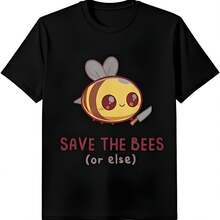 Save The Bees (Or Else) T-Shirt - Black - View 1