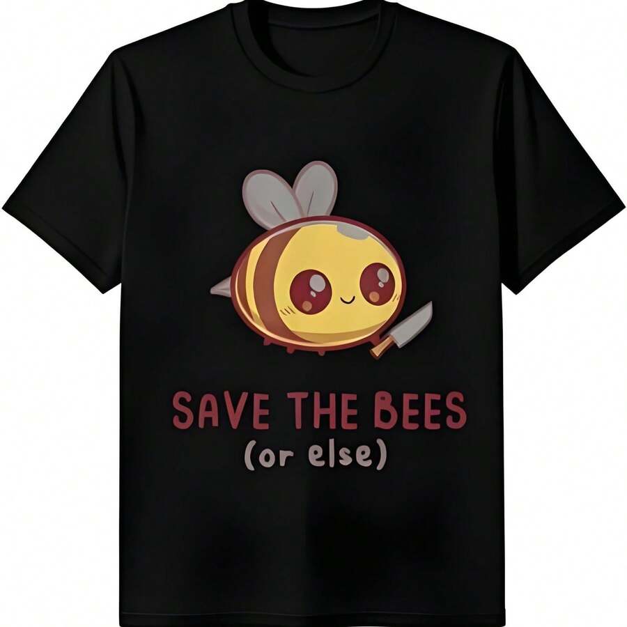 Save The Bees (Or Else) T-Shirt - Black - View 1